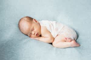 stock image of a baby sleeping