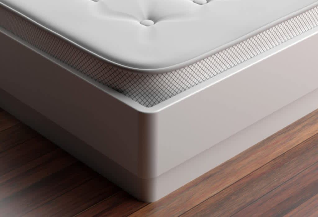 stock photo of the corner of a mattress