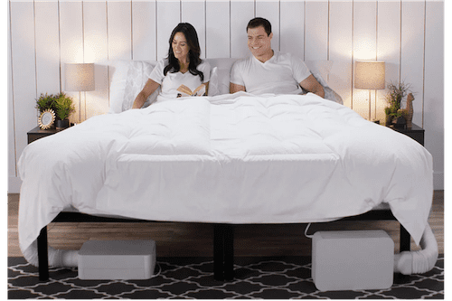 Couple in bed with BedJet 3