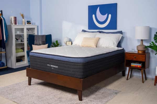 A picture of the Helix Midnight Luxe Mattress in the Sleep Doctor's test lab.