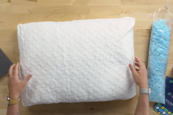 Amazon.com photo of the Sleep Is the Foundation Shredded Memory Foam Pillow
